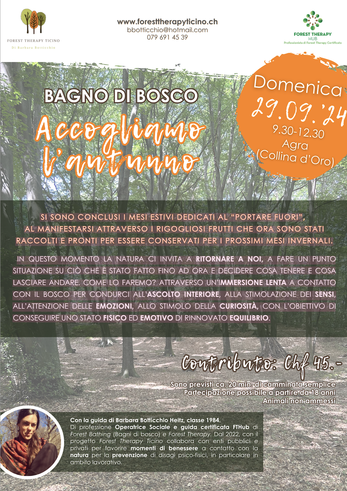 Forest Bathing Accogliamo l'autunno, con Barbara Botticchio